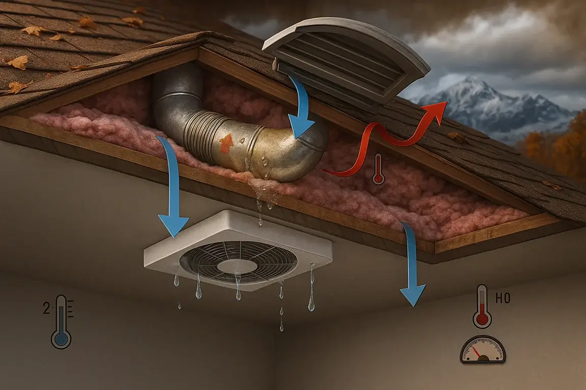 why is my bathroom fan dripping