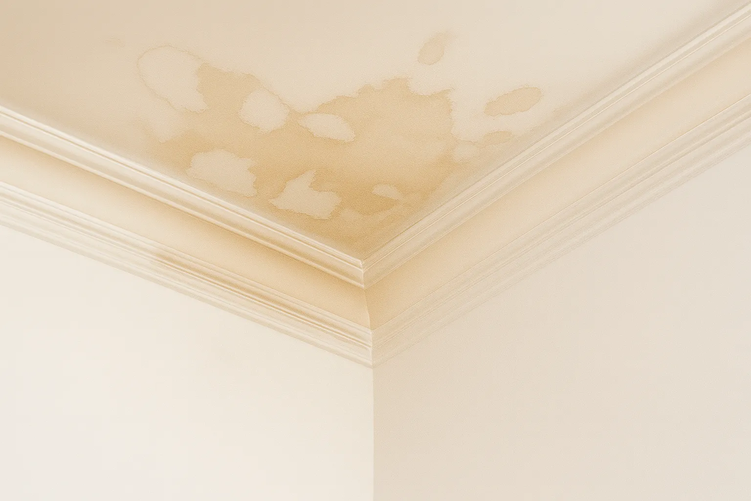 roof snow leaks in Colorado ceiling stain winter roof