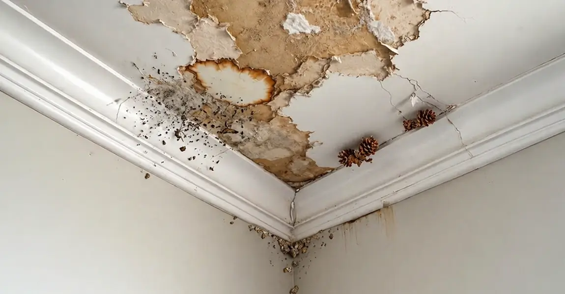 Image showing a ceiling stain roof leak in Colorado