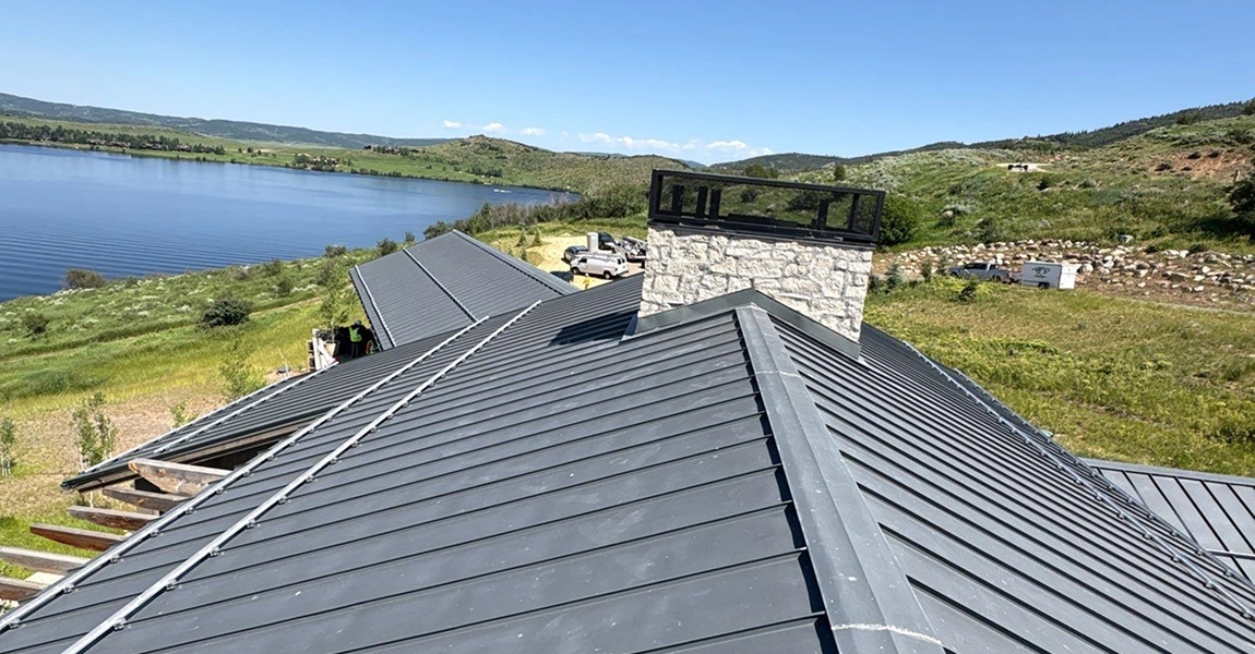Commercial metal roofing installation in Denver Colorado