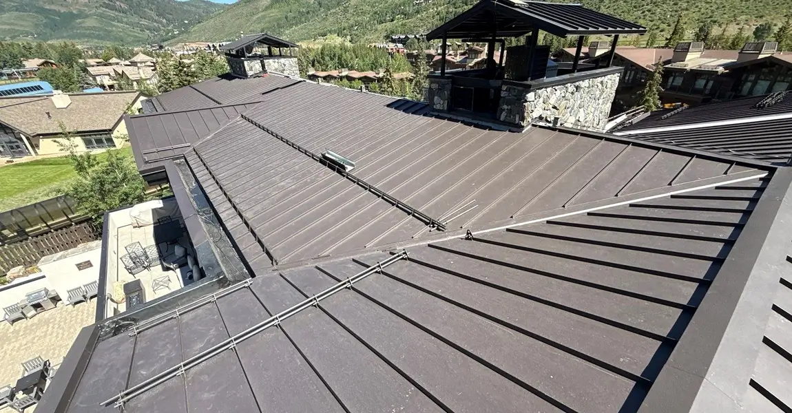 Standing seam metal roofing installation in Denver Colorado