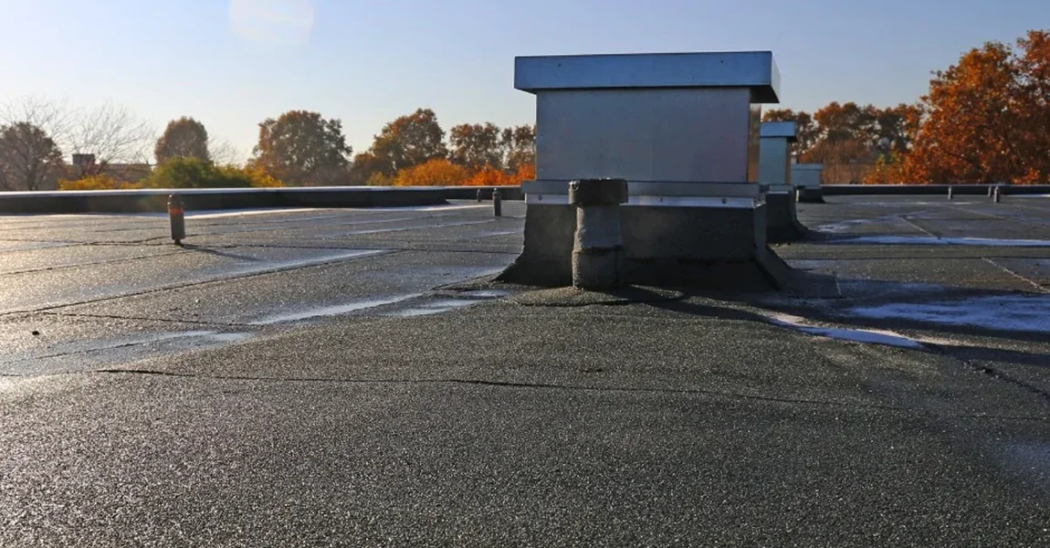 Modified bitumen roofing installation in Denver Colorado